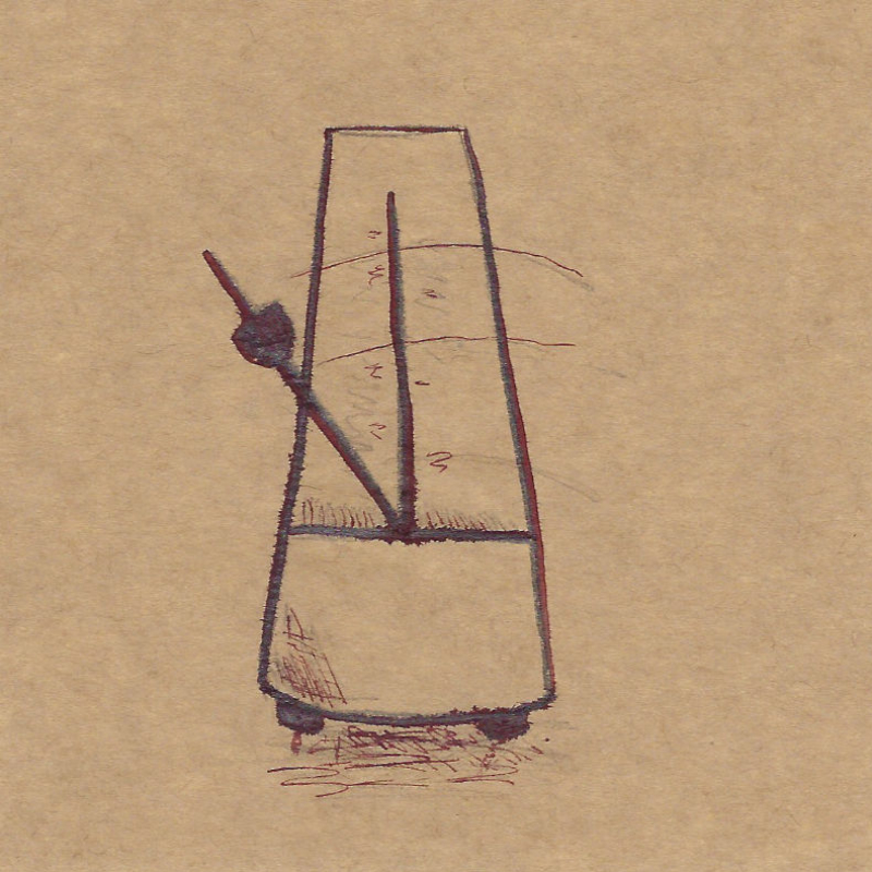 An illustration of a metronome