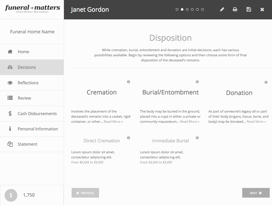 A gif showing examples of the different ways a user can navigate around the system