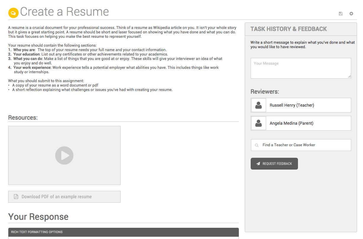 Revised system with feedback to the right of the assignment